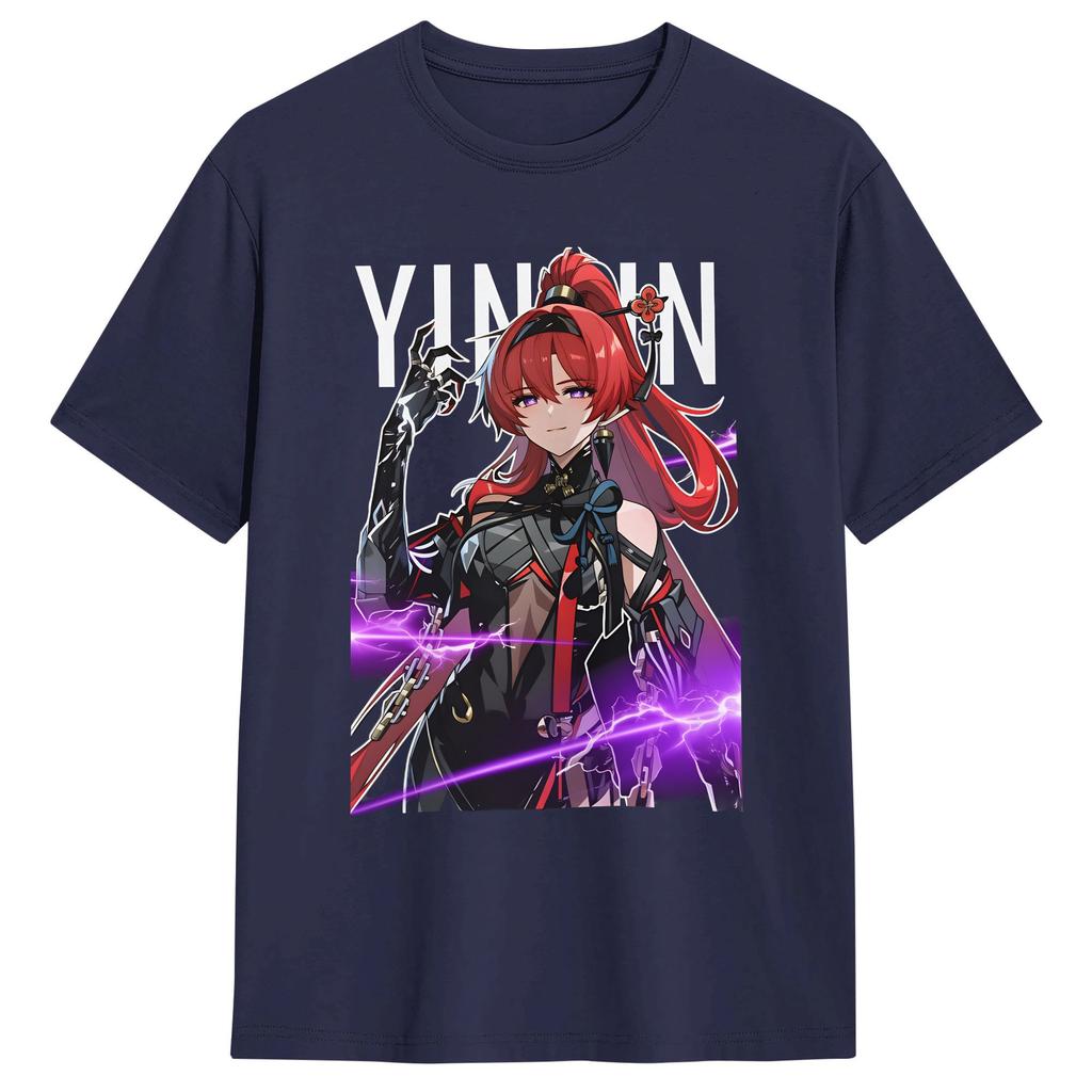 Wuthering Waves Characters T Shirt Summer Harajuku Tshirts Unisex Cotton Oneck Oversized Top Tees Shortsleeved Aesthetic Tshirt