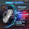 8 In 1 LED Emergency Strobe Lights Police Hazard Signal lights 12V Wireless Remote Car Grille Flash Light Bar for Cars Truck Van