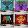 Home Decor Indian Ethnic Tapestry Hanging Elephant Digital Printing Tapestry Living Room Background Cloth Beach Towel