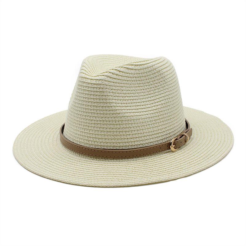 Cappello di Paglia di Carta a Tesa Larga per Protezione Solare e Moda Cappello da Sole Estivo da Spiaggia