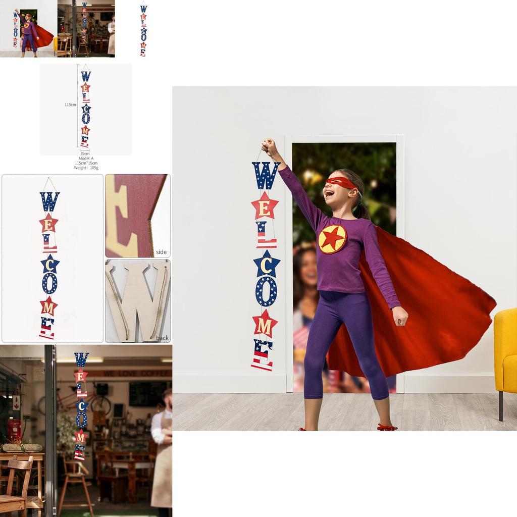 Wooden Independence Day Hanging Decoration Perfect For Home And Hotel Festive Display