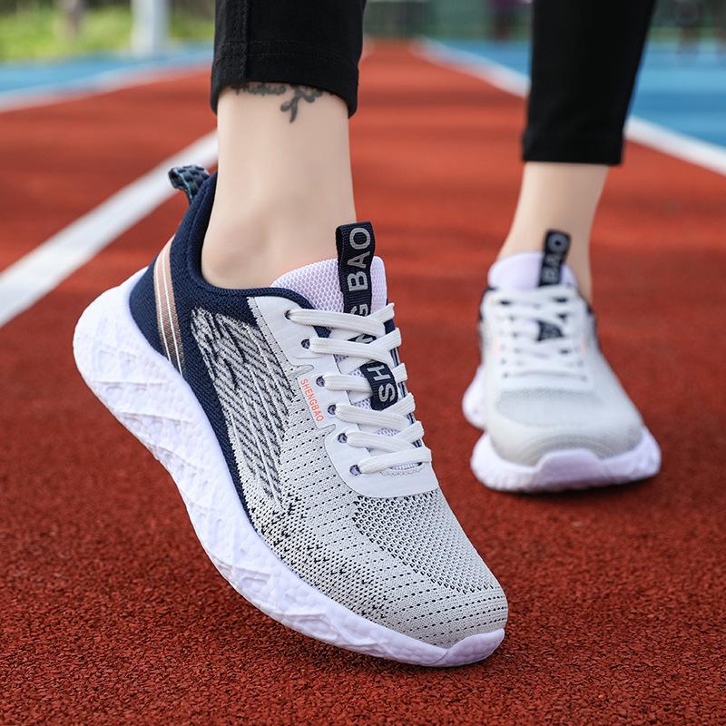

Sports fly-woven shoes spring and summer new couple shoes students lightweight breathable fitness running casual soft-soled shoes 44