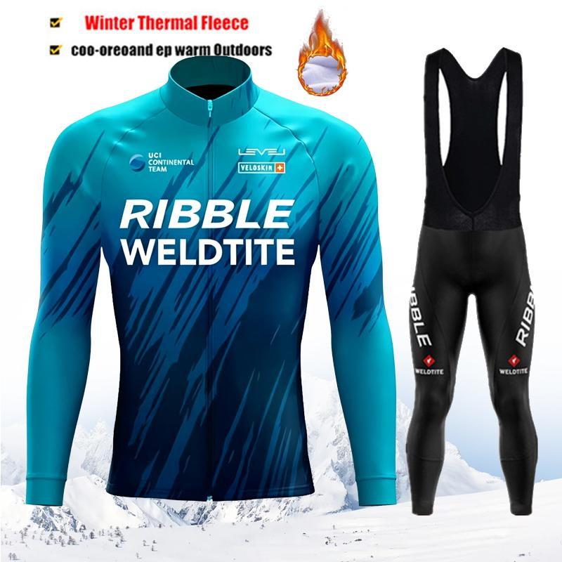 Winter Thermal Fleece Cycling Jersey Set Sports Man Team Bike Suit Mountian Bicycle Clothing Ropa Ciclismo Invierno Hombre 2027