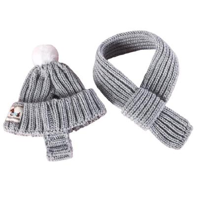 Knitted Dog Winter Hat Scarf Set,Pet Hat Scarf New Year Winter Warm Cap Dog Costumes Accessories Pet Outfits Gift
