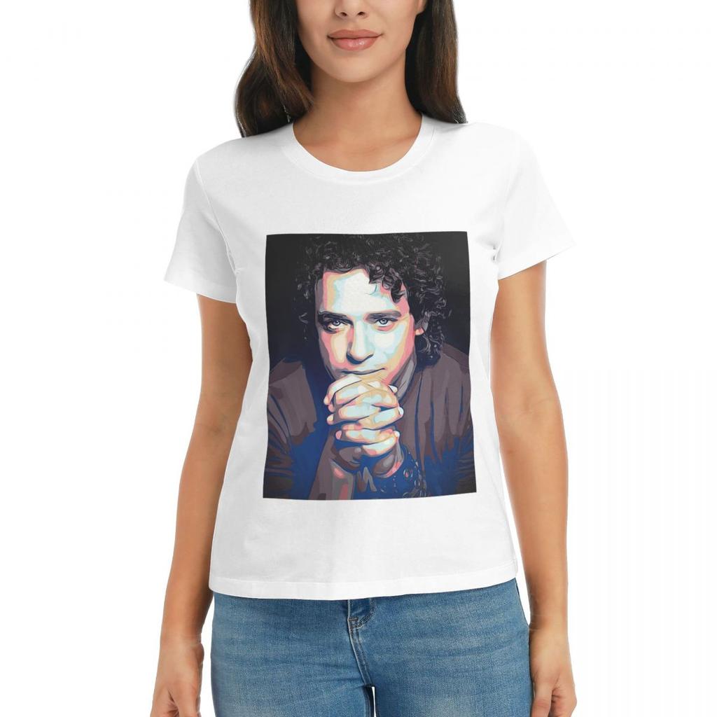 Women TShirt Gustavo Cerati Music Summer Short Sleeve Tees Crew Neck Cotton T Shirts Clothes Tops Streetwear