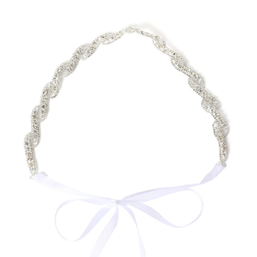 Ceinture strassée argentée pour robe de mariage ou de soirée pour femme - Élégant accessoire de taille