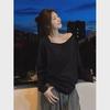 Women's 2024 Autumn Loose Off-Shoulder One-Sleeve T-Shirt: Sexy, Stylish, and Elegant.