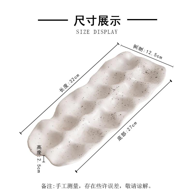 Weißer Keramik-Eierkarton Aufbewahrungsbox für Esstisch Kühlschrank Spezielle Frischhaltebox Küchen-Eieraufbewahrungstabletts Geschirr