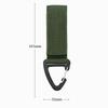 Outdoor Activity Camping Hiking Nylon Ribbon Keychain Molle Tactical Knapsack Triangle Backpack Waist Carryall Fastener Hook Buckle Climb Tool