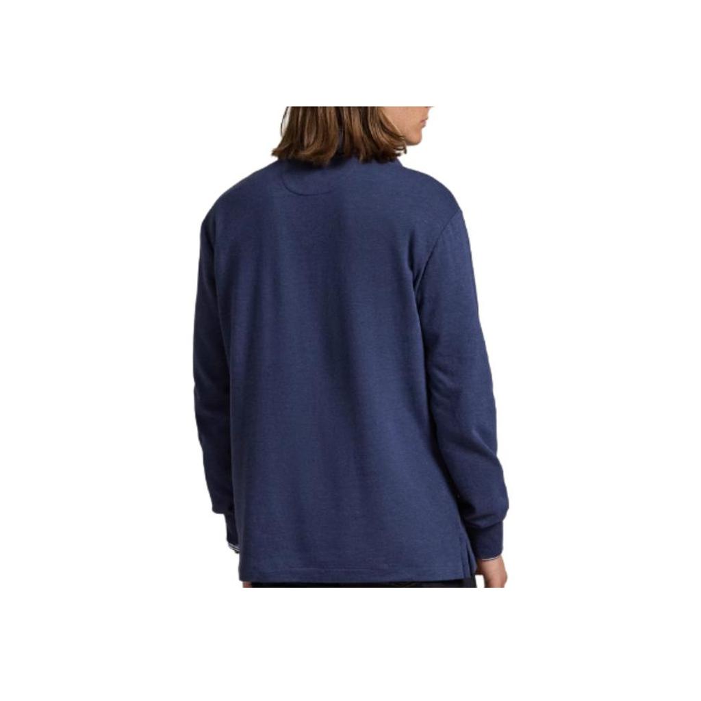 Polo Ralph Lauren SS25 Long Sleeve Button Solid Polo Shirt Men Tops Blue MNPOKNI16824021-410