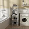 5 Tier Standing Shelving Metal Units Adjustable Height Wire Shelf Display Rack for Laundry Bathroom Kitchen 11.8 W x 11.8 D x 5