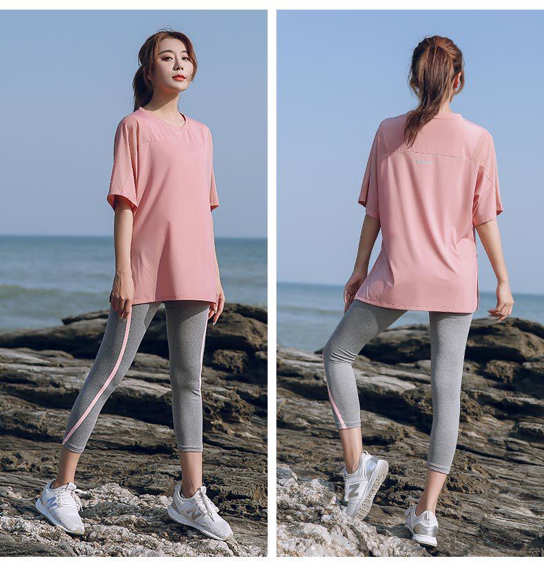 Plus Size Women's Quick-Dry Yoga T-Shirt - Short Sleeve, Loose Fit, 200 Jin, Summer Activewear