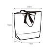 5pcs Ribbon Bow White Pardboard Paper Tote Gift Bags with Handles Shopping Party Wedding Party Birthday Retail Bags