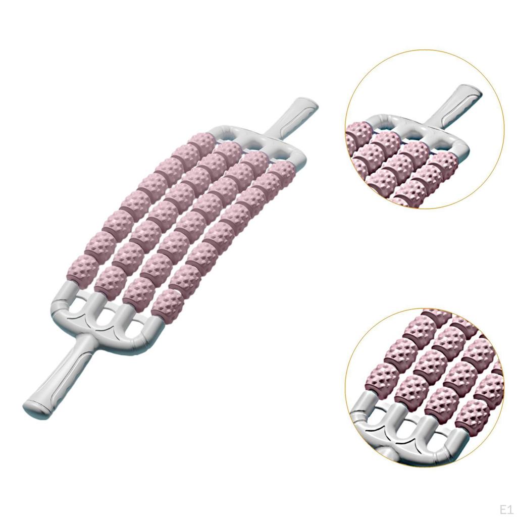 Bendable Massage Stick 4 Row Roller Leg Portable Tool Muscle Relaxation Shaft for