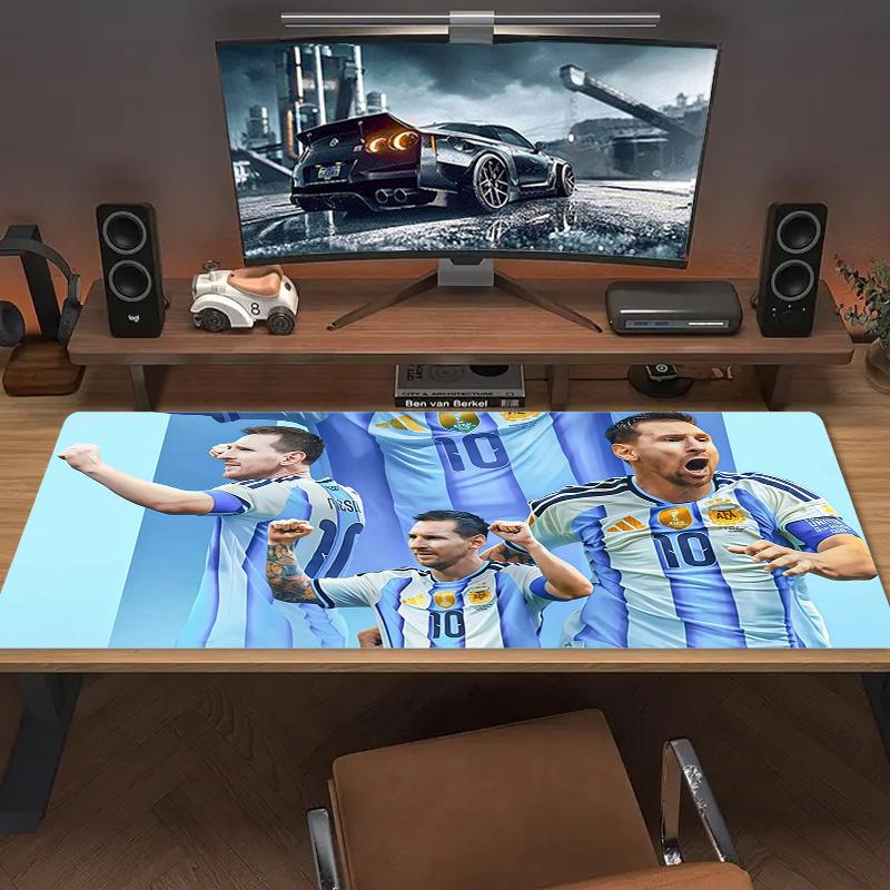 Lionel Messi Print Cushion Non-slip Laptop Tablet Big Mousepad XXL Mat Mini PC Playmat With Lock edge