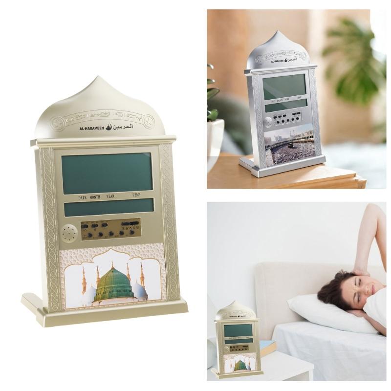 Works Azan Alarm Clock - Islamic Digital 5 Namaaz Reminder Table Clock