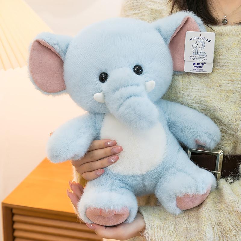 Forest Baby Elephant Plush Toy Children Sleeping Striped Cat Throw Pillow Squirrel Doll Birthday Gift