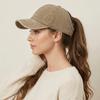 Adjustable Washed Baseball Cap Solid Color Sun Protection Peaked Hat Visor Cap Empty Top Hat  Girl
