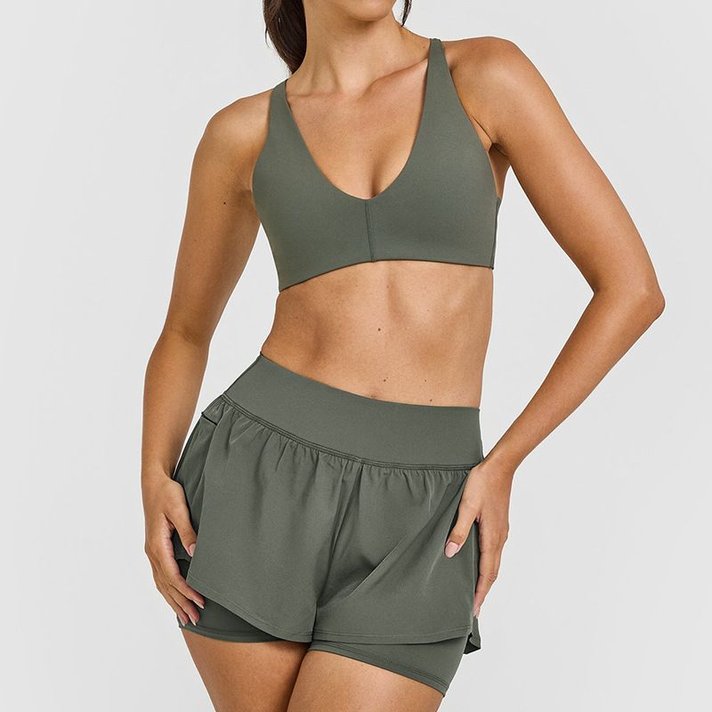 Foreign Trade New European and American Sanding Sports Underwear Women Cross Beauty Back Quick-Drying Running Fitness Yoga Vest Sling Outer Wear