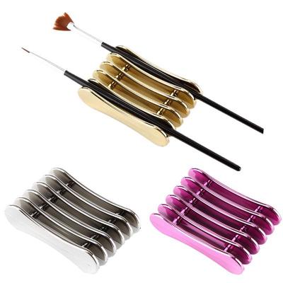 5 Grid Nail Art Penholder Nails Salon Brush Rack Accessory Carving UV Gel Pen