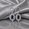 London Blue Topaz Gemstone 925 Sterling Silver Handmade Dangle Earrings 1.5" For Her EE-1-6