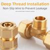 New Male/Female Thread Brass Pipe Fitting 2/3 Ways 1216 Pipe Connectors Copper Connectors Solar Water Heater