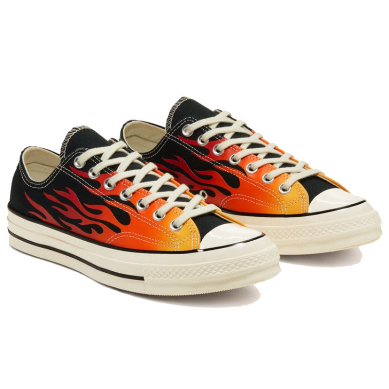 Converse Chuck Taylor All Star 70 Chuck 70 Flame Trend Low-Top Espadrilles Unisex Black