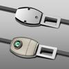 For Skoda Octavia Enyaq Rapid Karoq Derivati Fabia Kodiaq Kamiq Superb Yeti Badge Car Seat Belt Clip Extension Plug Buckle Car Accessories