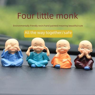 Best-Selling Resin Monk Car Ornaments & Flower Pot Decor - Creative Zen-Themed Gifts