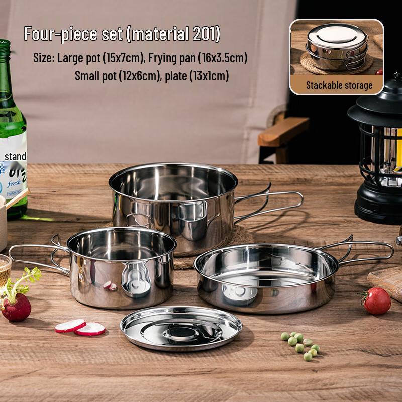 Portable 304 Stainless Steel Camping & Picnic Cookware 1
