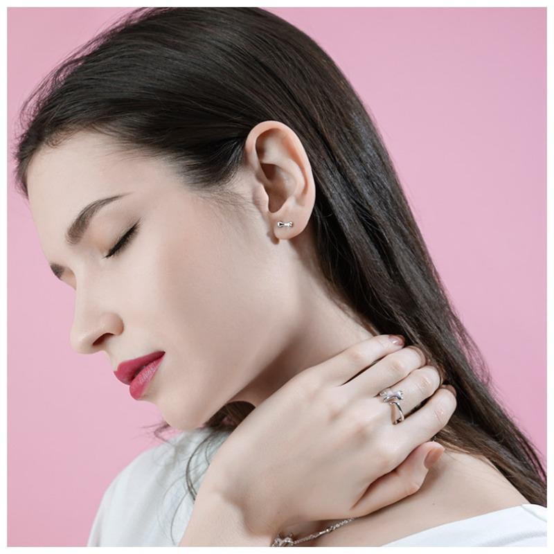 Asymmetric Dog Bone Shape Stud Earrings Cute Fashion Jewelry For Women