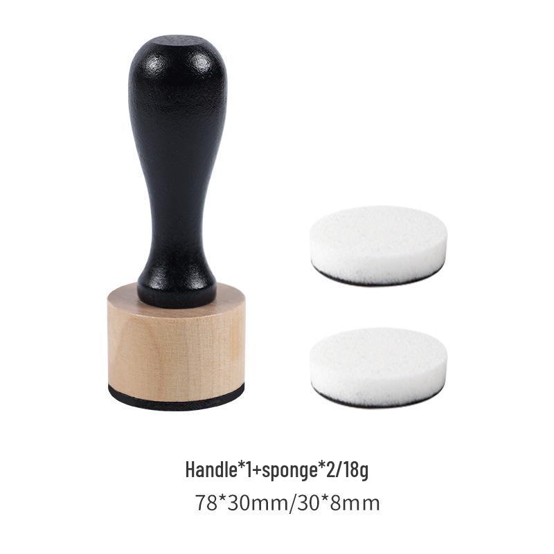 

Міжкордонний набір штампів з губкою та дерев яною ручкою та порожнистих шаблонів для розмальовування своїми руками