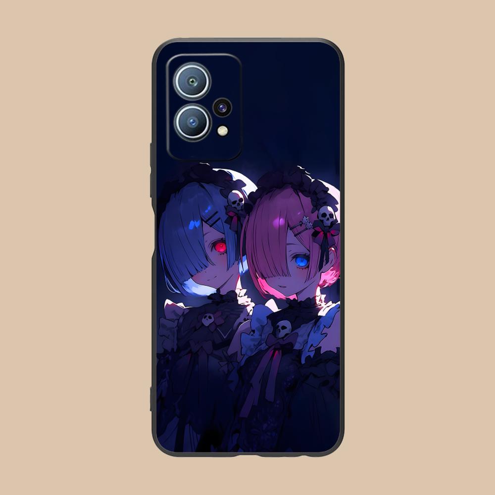 ReZero Rem Ram Matte TPU Mobile Phone Case for Huawei P60 P50 P40 P30 P20 P10 P9 P8 Pro Lite Plus Colorful Printing Cover