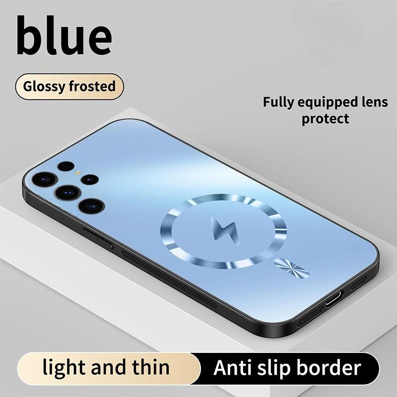For Samsung Galaxy S26 Plus S26 Ultra Case Integrated magnetic light-absorbing fashion ice image frosted surface shock absorption box
