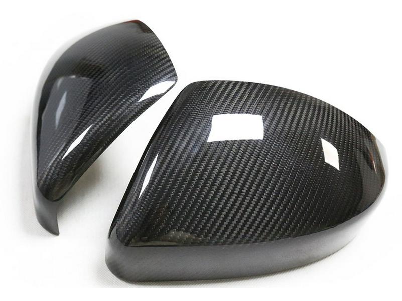 Highly Popular Dry Carbon Fiber Stick-on Mirror Covers for Jaguar F-PACE and E-PACE.