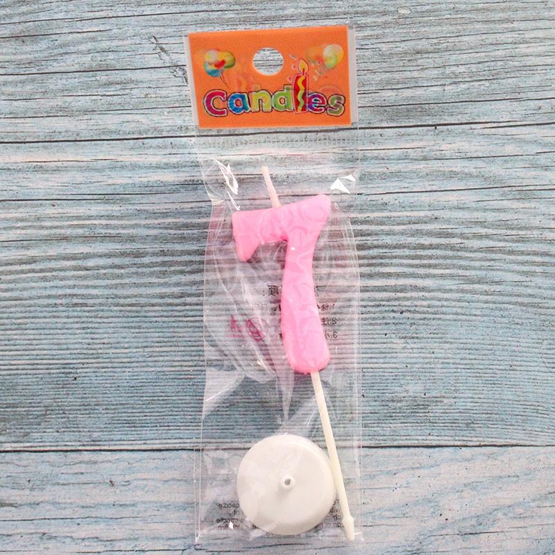 Digital Candles Medium Pink Independent Packaging Digital Children's Birthday Cake Baking Decoration Candles