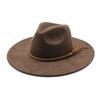 Vintage Style Felt Hat With Wide Brim And Sun Protection For Men Women