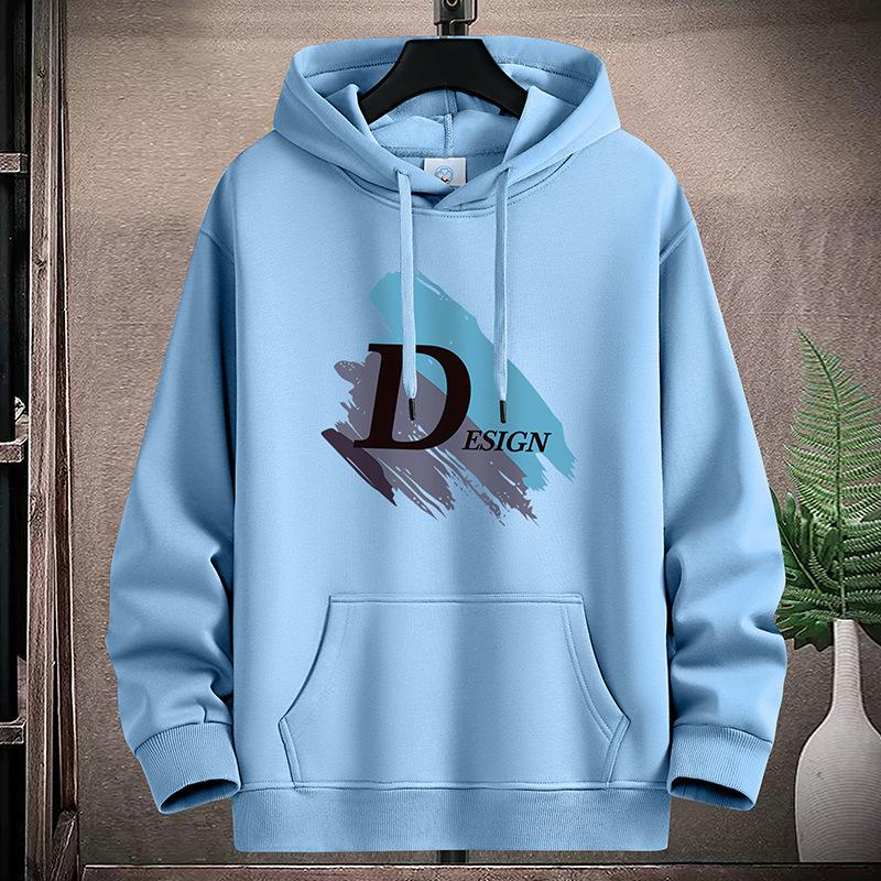 Design Pattern Hooded Hoodie for Men and Boys Large Size Long Sleeve Sportshirt Pullover