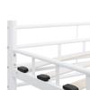 Bed Frame White Metal 200*200 cm