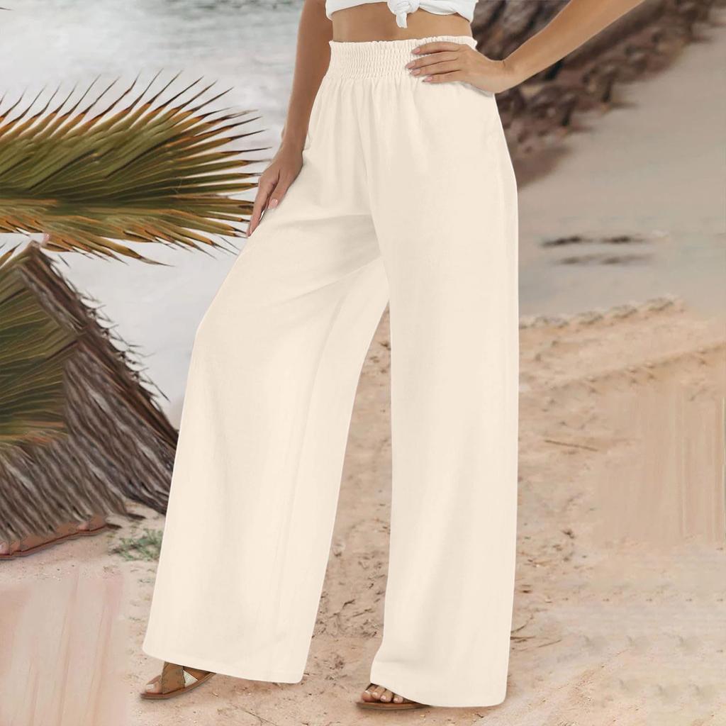 Women's Fashion Plus Size Women's Elastic Waist Casual Pants Sweatpants