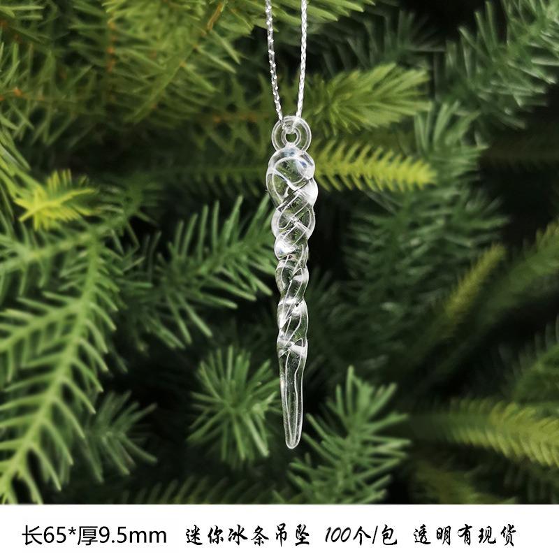 New Christmas Transparent Ice Crystal Snowflake Christmas Tree Decoration Supplies Christmas Atmosphere Christmas Tree Snowflake Pendant