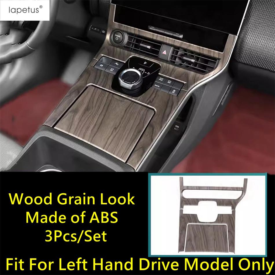 For Toyota BZ4X EA10  - 2025 ABS Wood Grain Look Car Center Console Gear Shift Panel Cover Trim Sticker Interior Accessories Wood Grain Look
