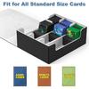 Mlikero Card Deck Case for Trading Cards 1800+, Trading Card Storage Box with 10 Dividers and 3 Foam Stoppers, Leather Magnetic Closure Commander