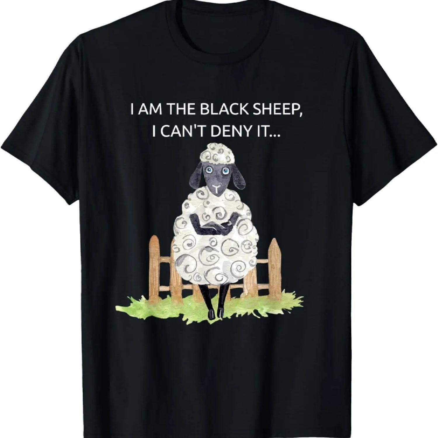 Black Sheep In Family Funny Rebel Don t Fit Outcast Design T-Shirt S