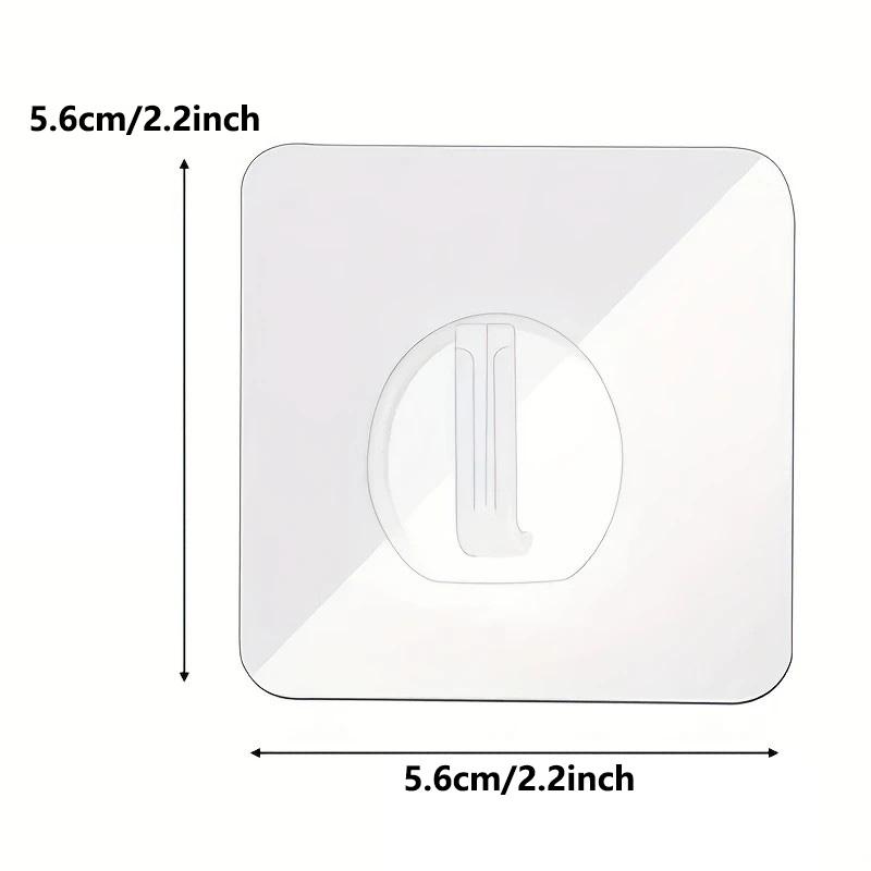 10 Stück transparente Wandhaken, selbstklebende Türwandhaken, schwere Lastenregal, Küchen- und Badezimmer-Organizer, Halter, Mehrzweckhaken