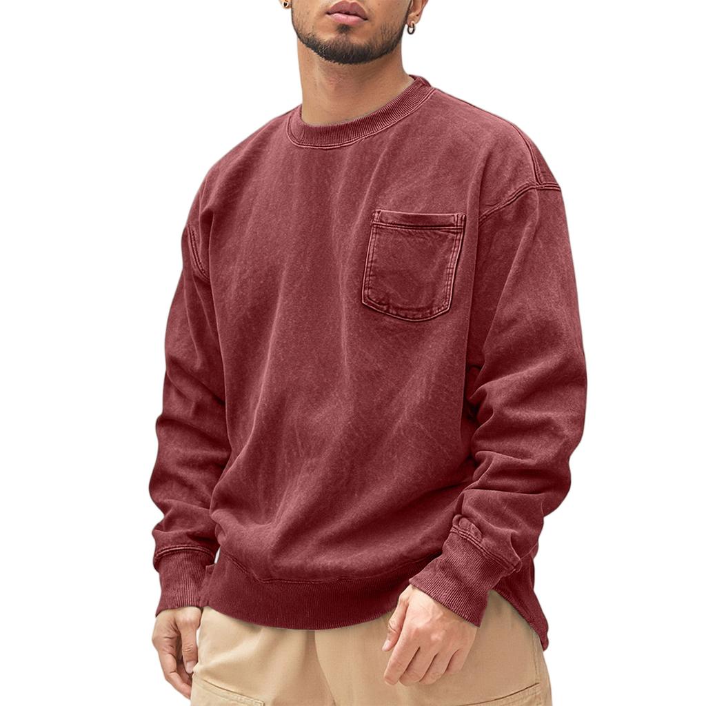 Men's  Trend  Loose  Round Neck  Hoodie  Long Sleeves  Leisure