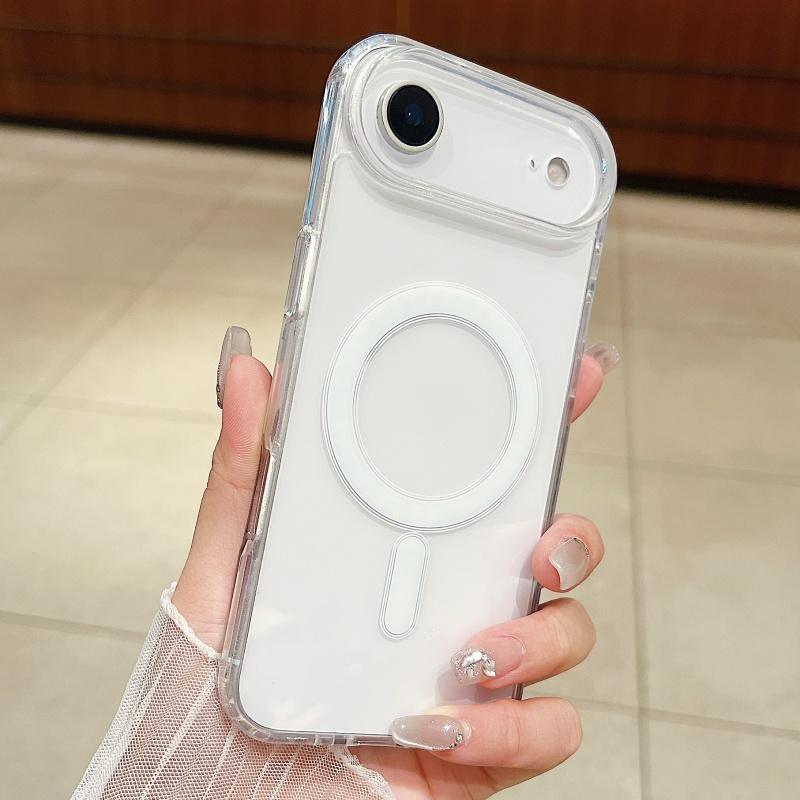 Clear Acrylic Phone Case For iPhone 17 Air 16 15 14 13 11 12 Pro Max Mini 8 7 Plus XS For Magsafe Wireless Charge Cover