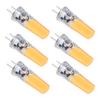 6PCS GY6.35 Bulb 5W COB Light Bulb 500lm Silicone Ceiling Lamp Bulb for Living Room