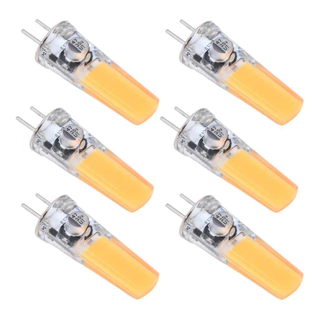 6PCS GY6.35 Bulb 5W COB Light Bulb 500lm Silicone Ceiling Lamp Bulb for Living Room