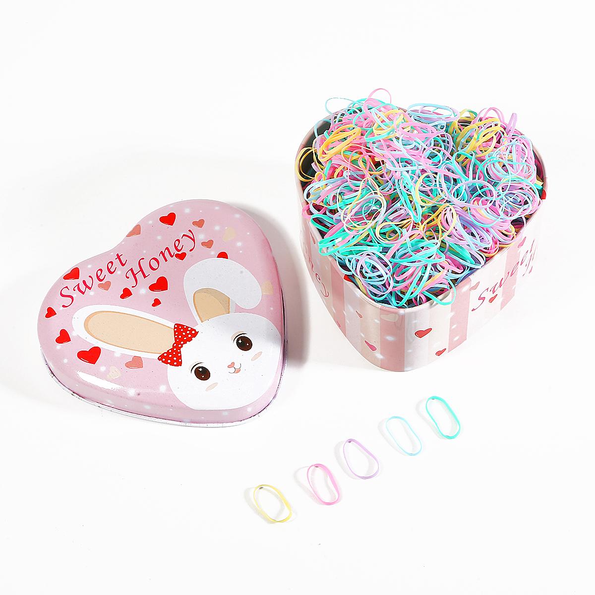 

500-1000 шт./пакет, детские плетеные ленты для волос, одноразовые резинки из ТПУ, резинки для волос, держатель для хвоста для девочек, резинки, инструмент для укладки волос Mix5 1000pcs